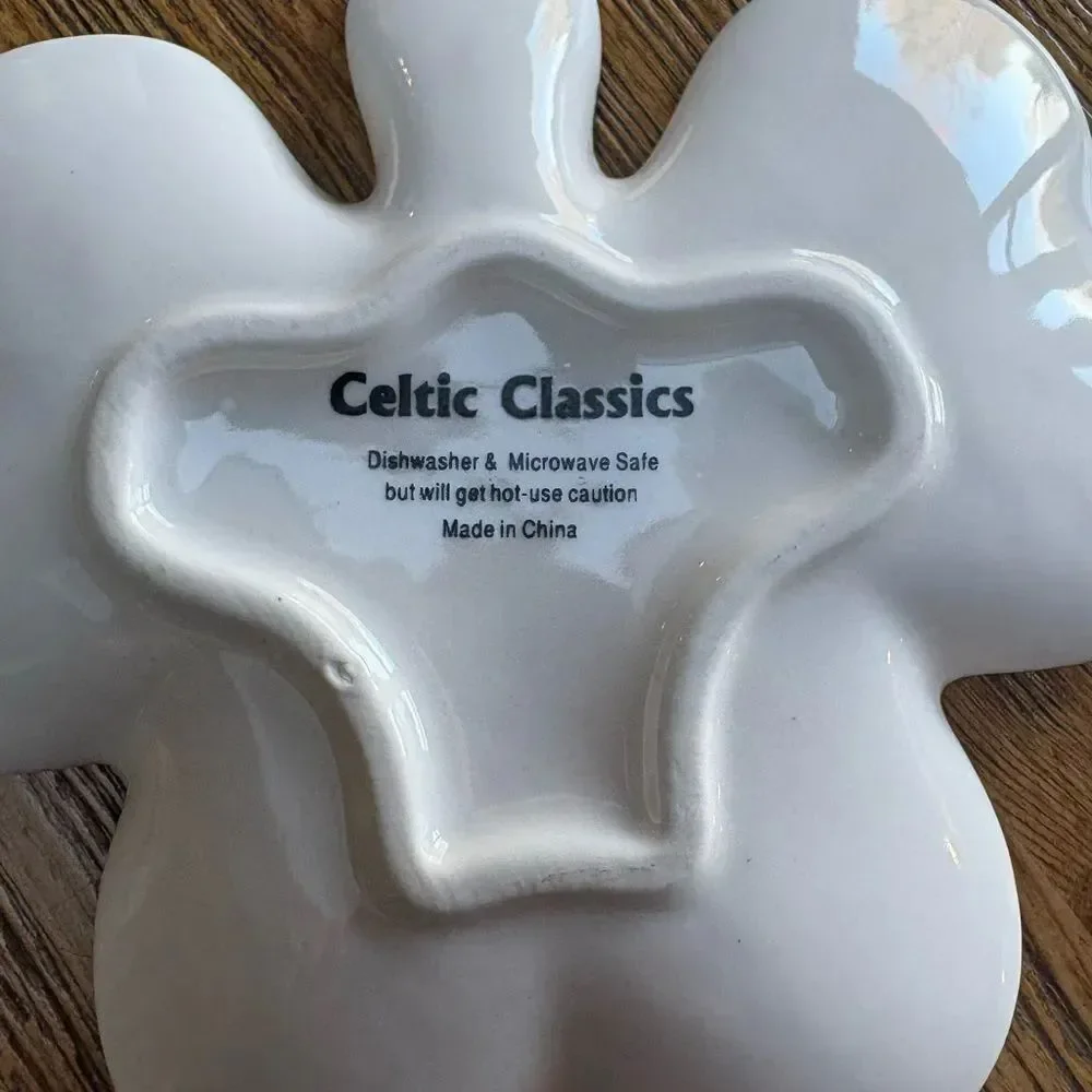 Green Shamrock Decorative Dish
